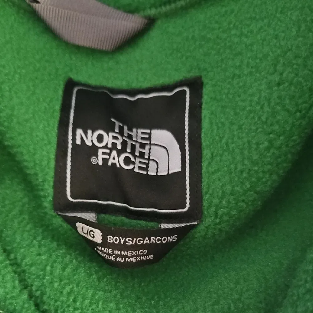 The North Face Charcoal and Forest Green Fleece Jacket
